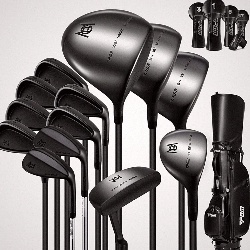 PGM 19 Piece Men's Complete Golf Club Sets - Ultra-Thin Face Titanium Driver...