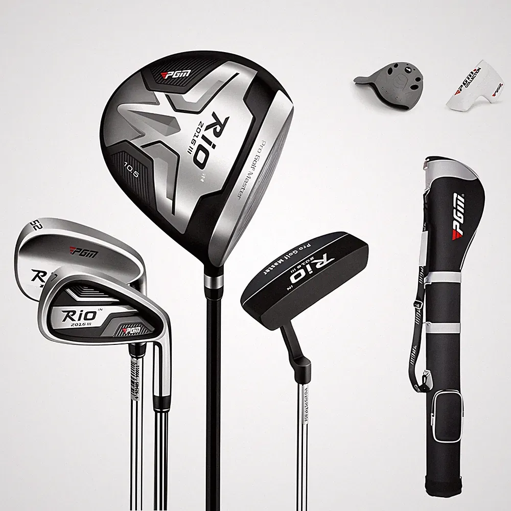 PGM Beginner Golf Clubs Sets Rio for Men 5 Piece Includes Driver, Black