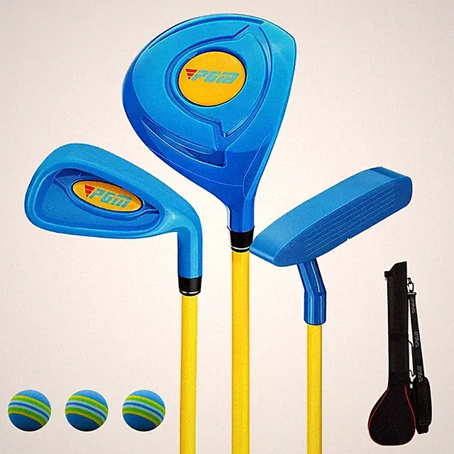 PGM Children's Golf Club Set - Can Hit Real Balls, 3 Pieces 2-3 years, Blue