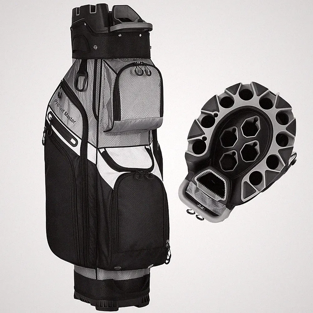 PGM Golf Cart Bag Molded Lock Top Golf Bag 14-Way Full Length Dividers 11 Pocket