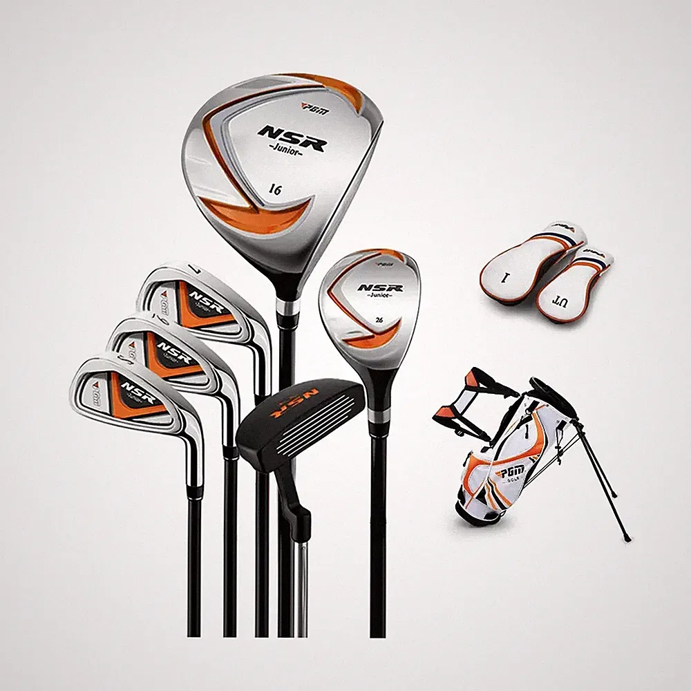 PGM Golf Club Set - 9 Pieces Junior Complete Golf Club Set for Kids Children...