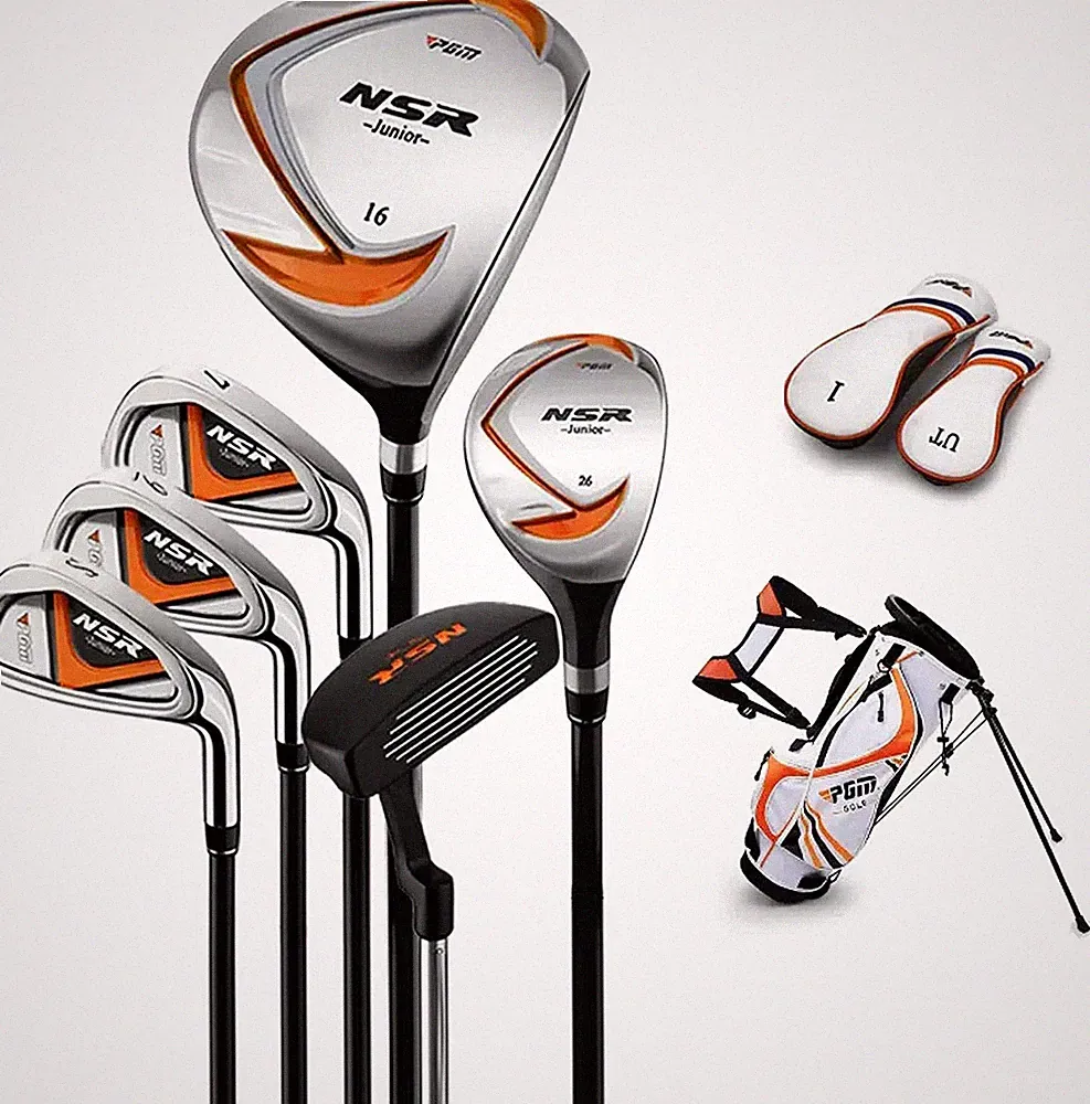 PGM Golf Club Set - 9 Pieces Junior Complete Golf Club Set for Kids Children - R