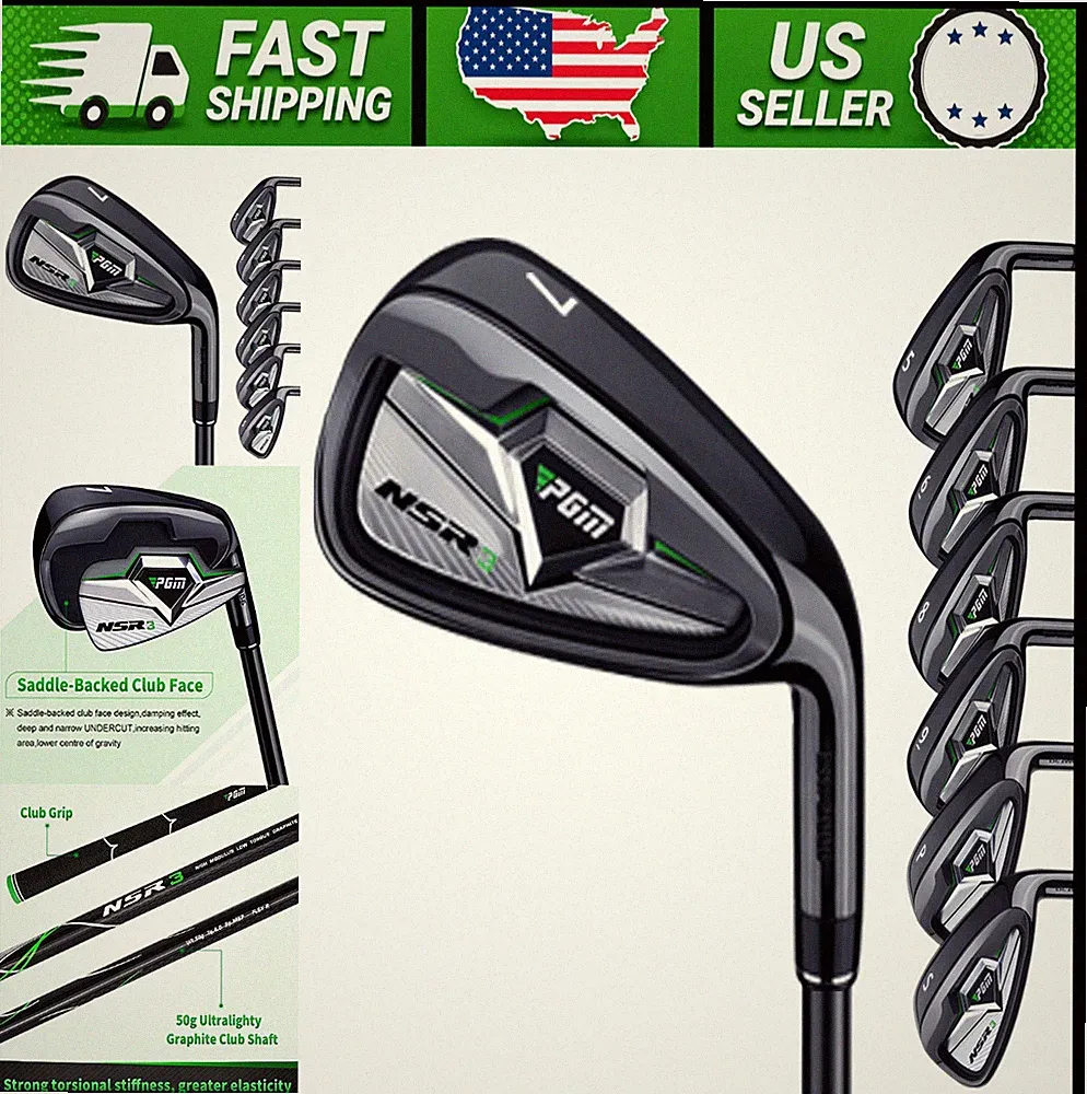 PGM Golf Iron Set 5-PW & SW Graphite Shafts Right-Handed S/R Flex