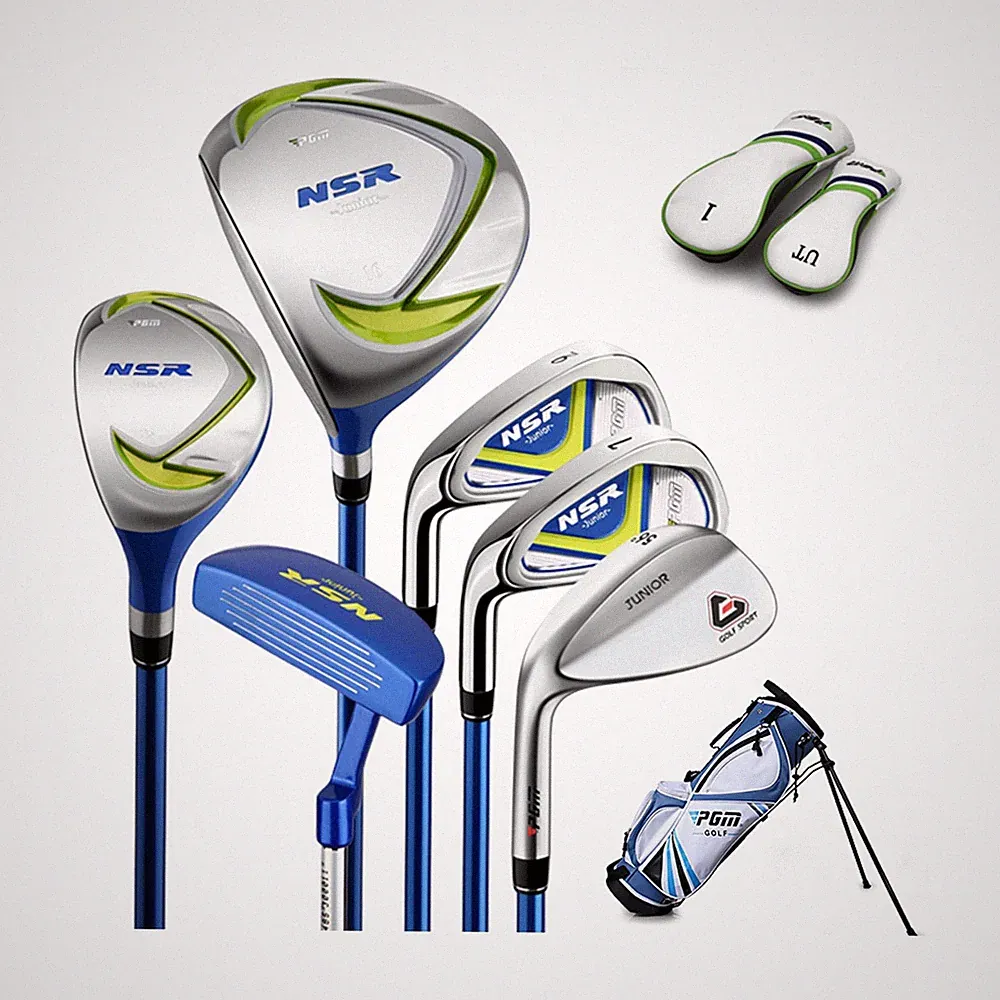 PGM Left Handed Golf Club Set - Junior Complete Golf Club Set for Kids Childr...