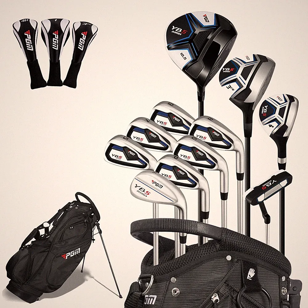 PGM Men's Complete Golf Club Sets 15 Pieces 2 Wood #1,3, 1 Hybrid #4H, 7 Ir...
