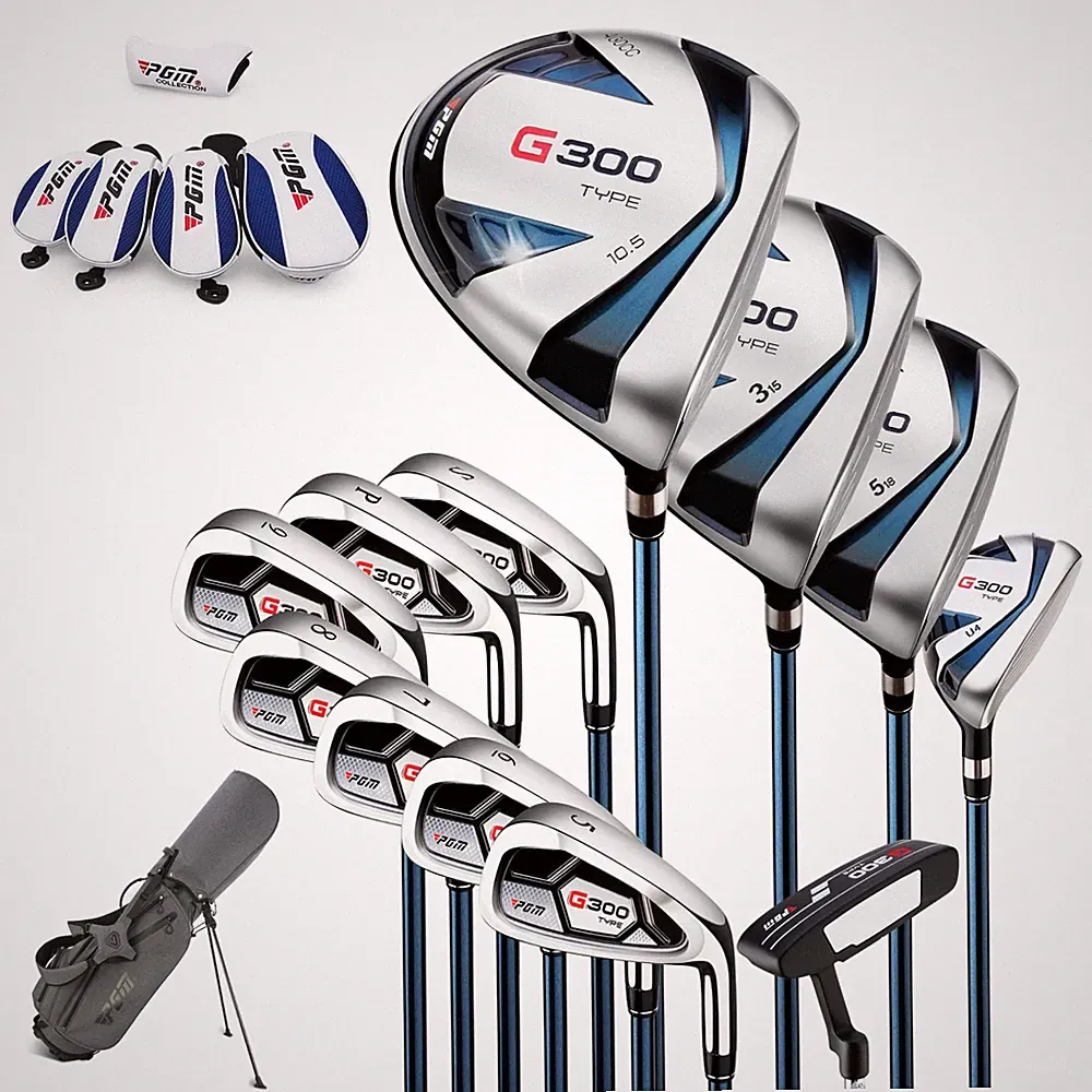 PGM Men's G300 Complete Golf Club Set Titanium #1 Driver, DrawBiased Hybrid,...