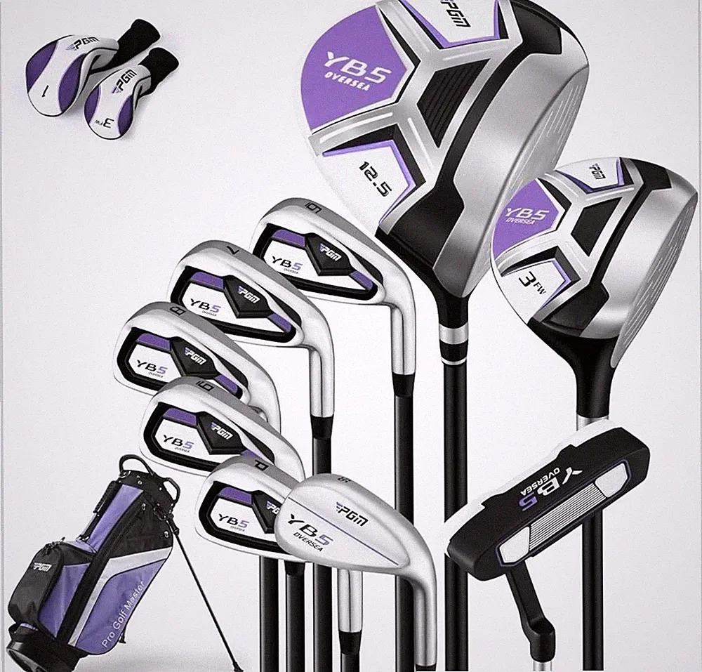 PGM Women’s Complete Golf Club Set 12 Piece Right Hand Stand Bag Driver Irons