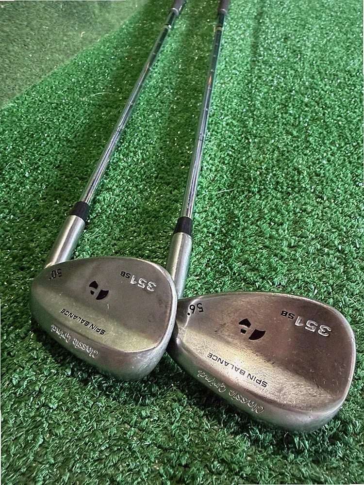 Pinemeadow 351 SB 56° Sand & 60° Lob Wedge Pair~Stiff Steel~Stock Grips~35.5”