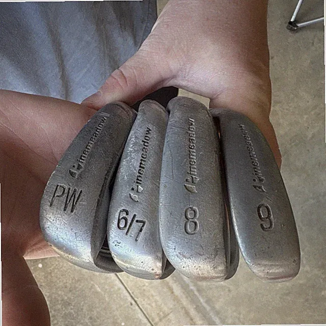 Pinemeadow Golf Iron Set PW 6/7 8 9 Steel Shaft Right-Handed Silver Used