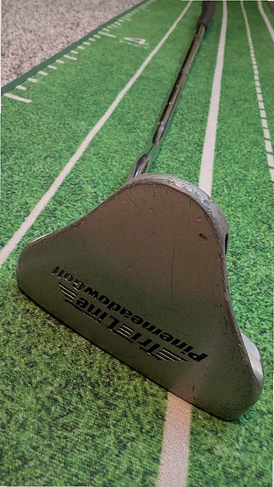 Pinemeadow Golf Tri Line Mallet Insert Putter Steel Shaft White Dots RH 35"