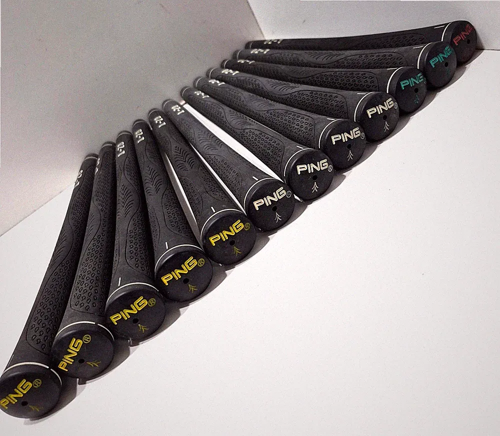Ping 703 Tear Drop Pattern Black Golf Grips 10.5" Red White Aqua Gold Sizes Pick