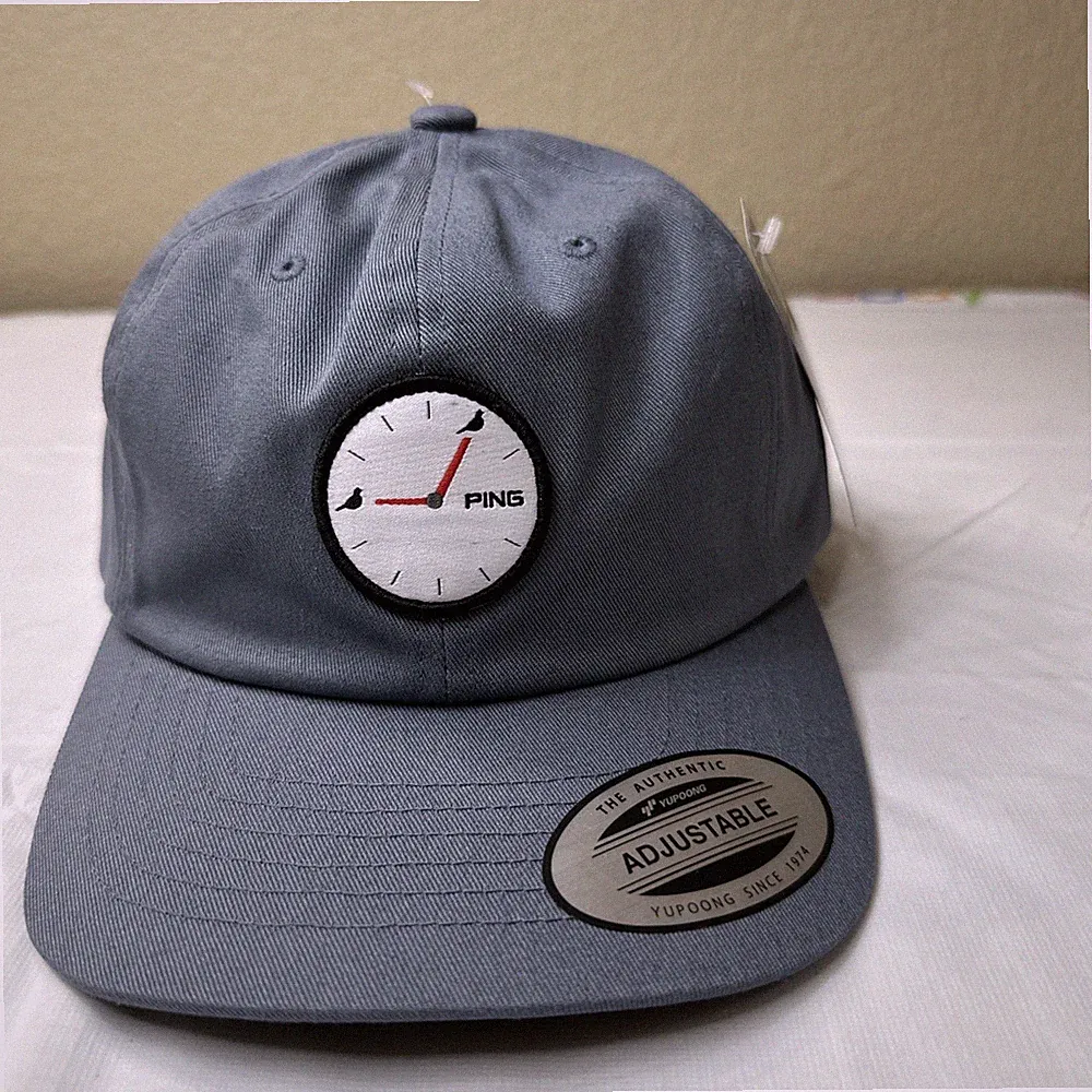PING Birdie Time Golf Hat Men's Slate Blue Adj Strap Cap NWT