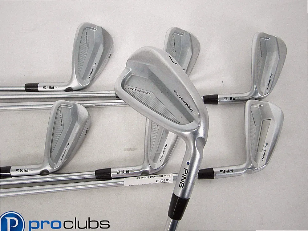 PING BLUEPRINT S FORGED BLUE DOT IRONS 4-PW STEEL PROJECT X IO 110 STIFF #506183