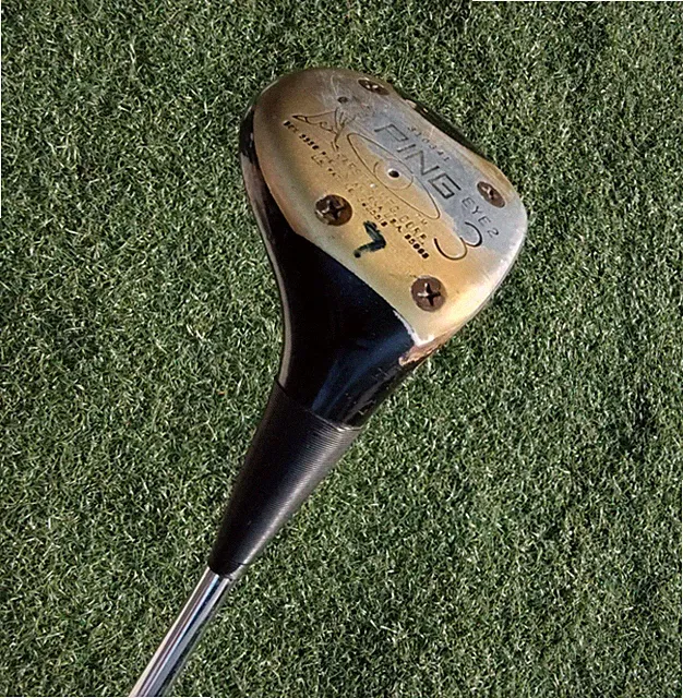 PING EYE 2 # 3 WOOD RH 45" STEEL SHAFT KARSTEN - REASONABLE CONDITION