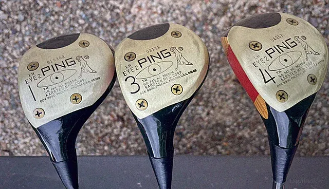 Ping Eye 2 Persimmon Woods Set of 3 (Driver, 3 & 4 Woods) LH Reg. Flex Graphite