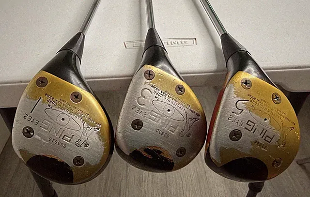 Ping Eye 2 Wood Set 1, 3, & 5 ZZ Lite Steel Shafts Black Dot