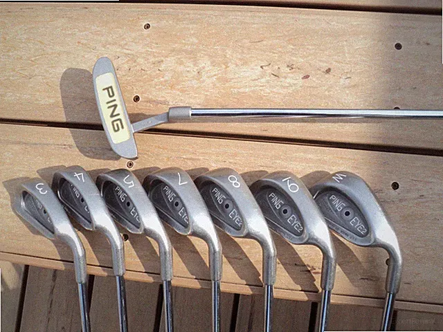 Ping Eye ll Black Dot Karsten Club Set With Ping Putter And Hoofer Bag