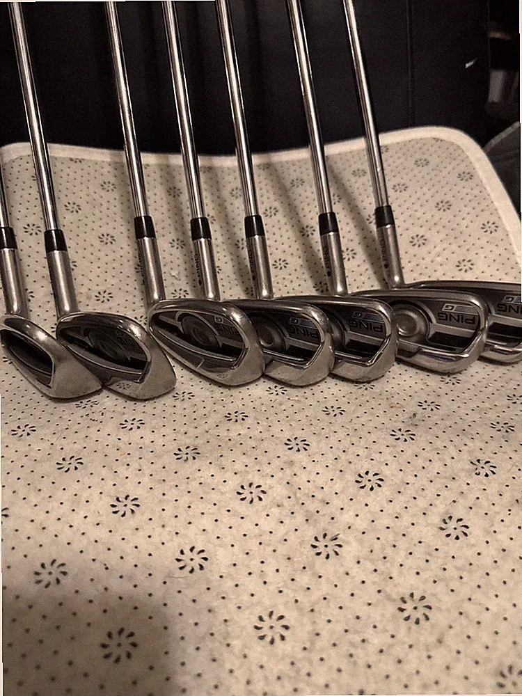 Ping G 2016 BLACK DOT Iron Set 4-PW AMT 2.0 Stiff Steel Shafts
