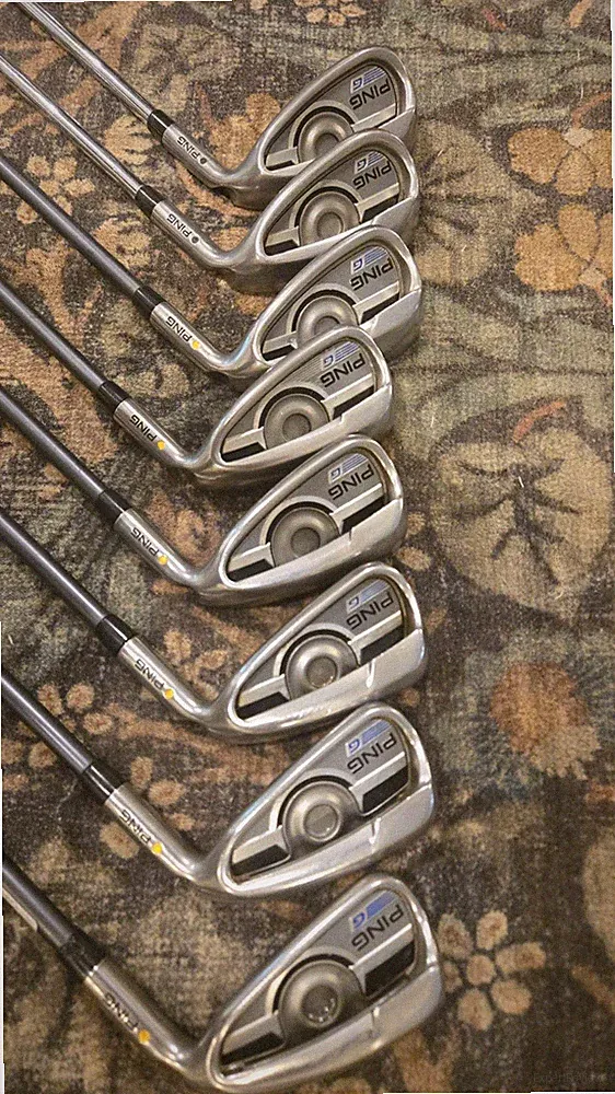 Ping G Iron Set 5- PW, UW,SW Reg Flex Steel Black Dot Iron set. ( 8 Clubs)