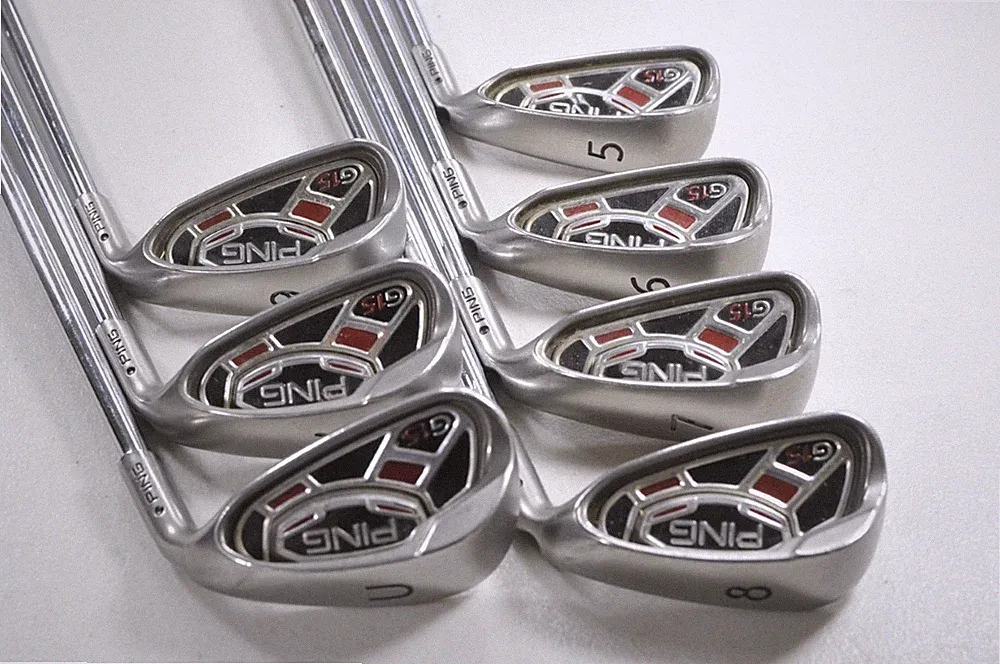 Ping G15 5-W,UW Iron Set Stiff Flex Black Dot Right AWT Steel #218596