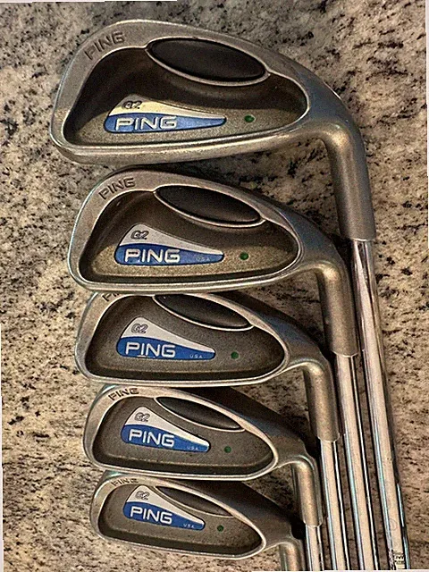 Ping G2 Green Dot Irons Set 5-9 Irons ⛳️ Cushin Reg Steel Shafts Buster Grips RH