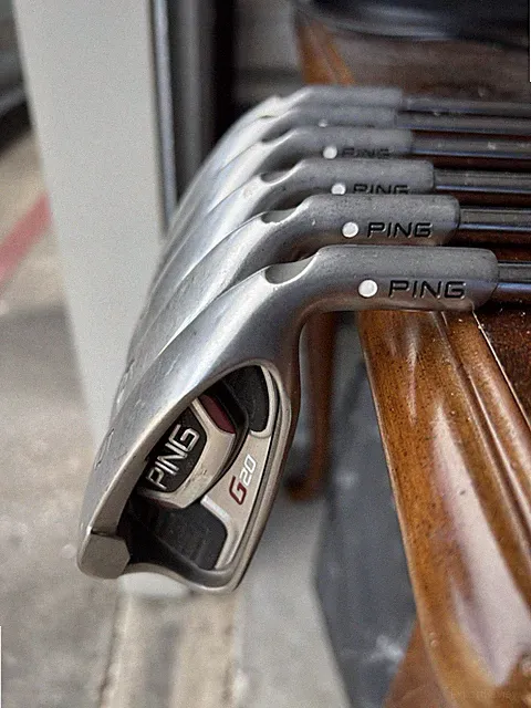 Ping g20 iron set white dot CFS Steel Stiff flex RH Original Well Maintained