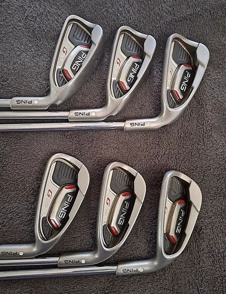 Ping G20 White Dot (5-PW) Iron Set with +1.5" CFS R-Flex Shafts