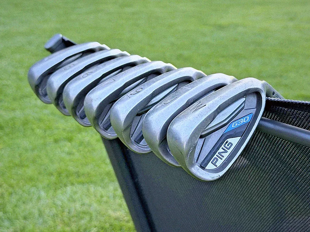 PING G30 Black Dot Iron Set 4-5-6-7-9-U-W Stiff Flex (Some Cracked Shafts)