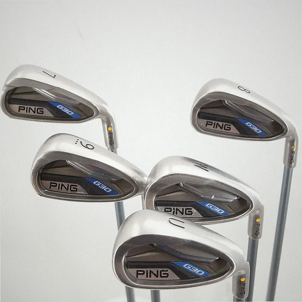 Ping G30 Iron Set 7-W,U Yellow Dot Graphite TFC 419 Regular Flex G-149430