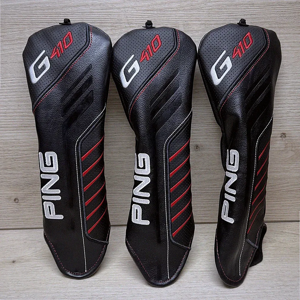 PING G410 Fairway Wood Golf Club Head Covers Black Synthetic Leather No # Tags