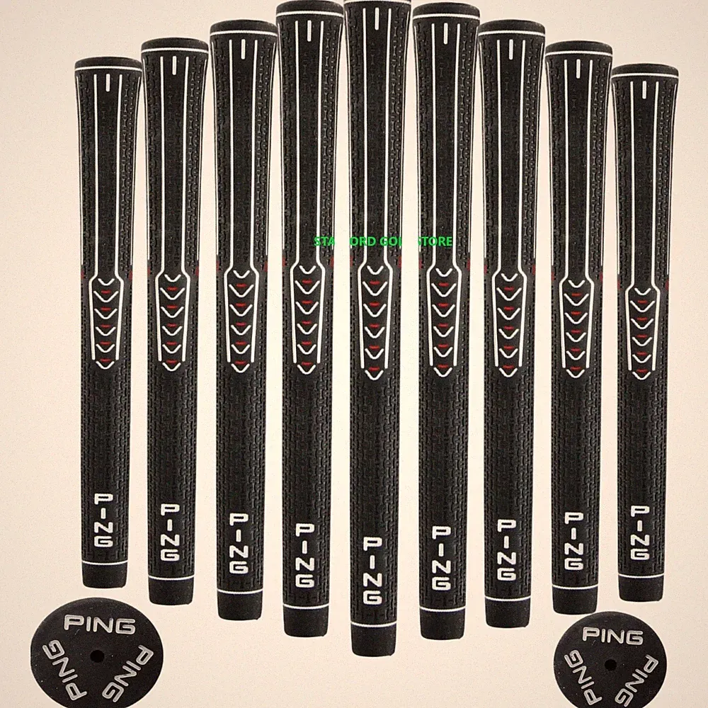Ping ID-8 Golf Club Grips Bundle Set Standard .600 Core Ribbed Black White