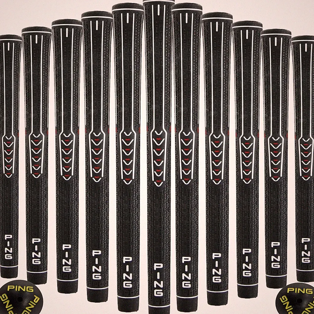 Ping ID-8 Golf Grips Bundle Set Midsize Oversize +1/32 .600 Core Rib Black Gold