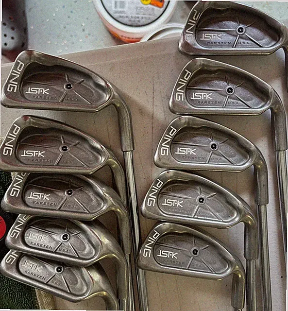 Ping ISI-K Iron Set 2-PW,SW Black Dot Cushin JZ Stiff Steel #s Matching New Grip
