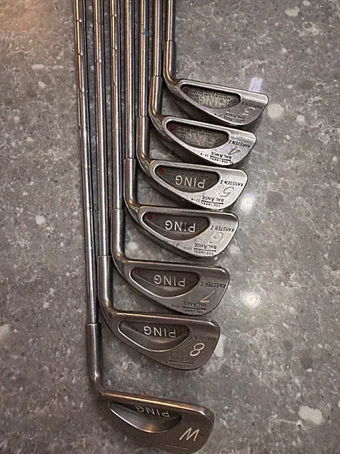 Ping Karsten 1 Irons Red Dot 3,4,5,6,7,8,W RH Steel ZZ Lite Shafts Iron Set