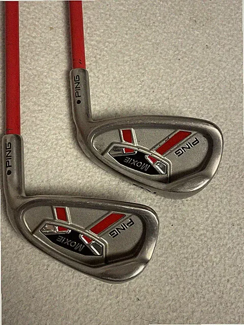 Ping Moxie Junior Golf Clubs 7 Iron & 9 Iron Set Youth Red Shafts Need New Grips