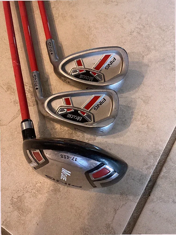 ping moxie junior set fairway wood seven iron nine iron right hand