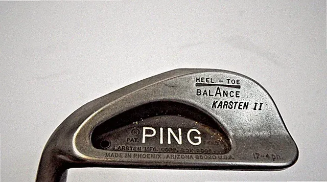 Ping Sand Wedge-New Grip-R/H -Karsten II-Blk Dot-37 Inches-Steel Shaft -Heel-Toe