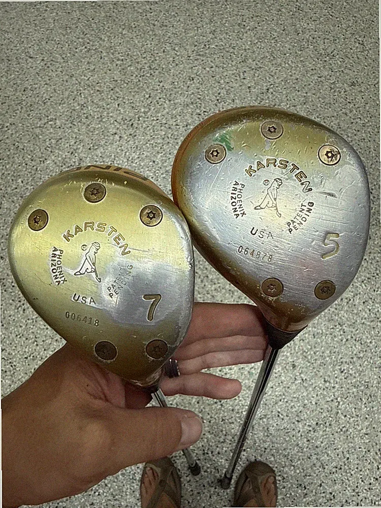 Ping Zing Blonde Karsten w/ 5 & 7 Fairway Woods Steel Ping KT-M Shafts Mens R/H
