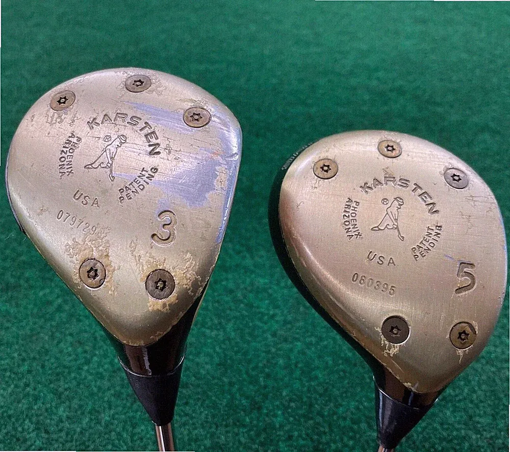PING ZING Karsten 3 5 woods Ping KT M steel shafts Lamkin oversize grips RH