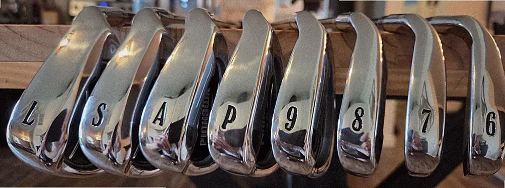 Pinhawk Single Length Iron Set 6-Lw Senior Flex Graphite Shafts.