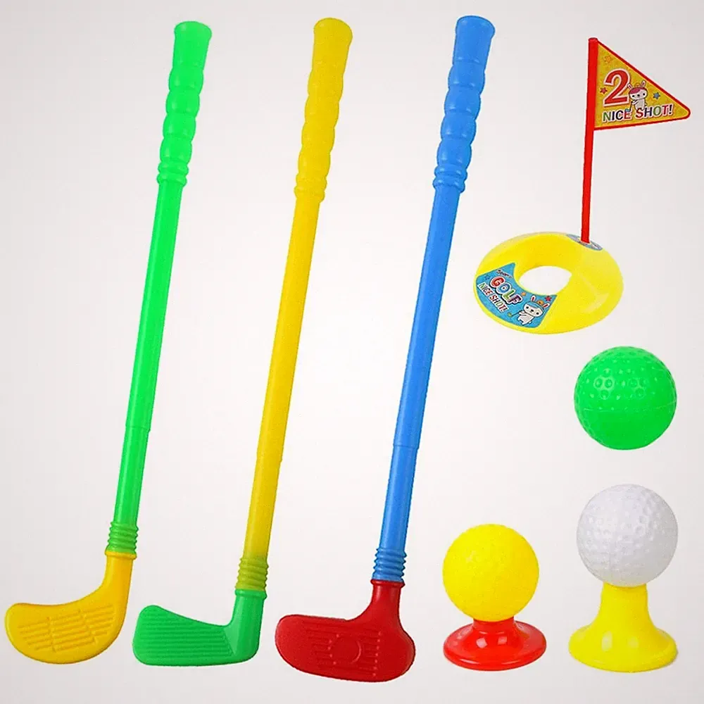 Plastic Golf Clubs, Educational Golf Toys Sets for Toddlers Kids, Outdoor Indoor