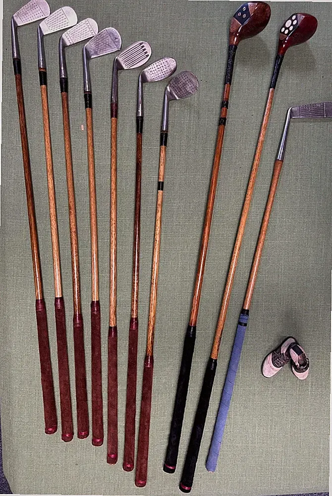 Playable Vintage Hickory MacGregor Golf Club Set - 10 clubs