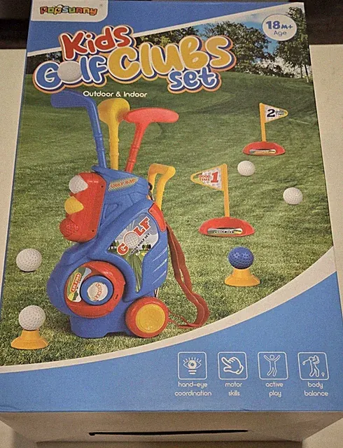 Popsunny Kids Golf Clubs Set Outdoor Indoor 18M+ CP10142 CP10144 2024
