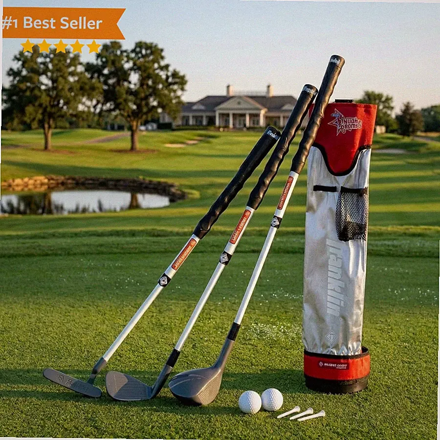 Portable Kids Golf Set with Adjustable Clubs