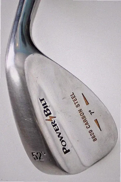 Power Bilt 8620 carbon Steel Gap Wedge 52* Steel Wedge Flex RH #3194