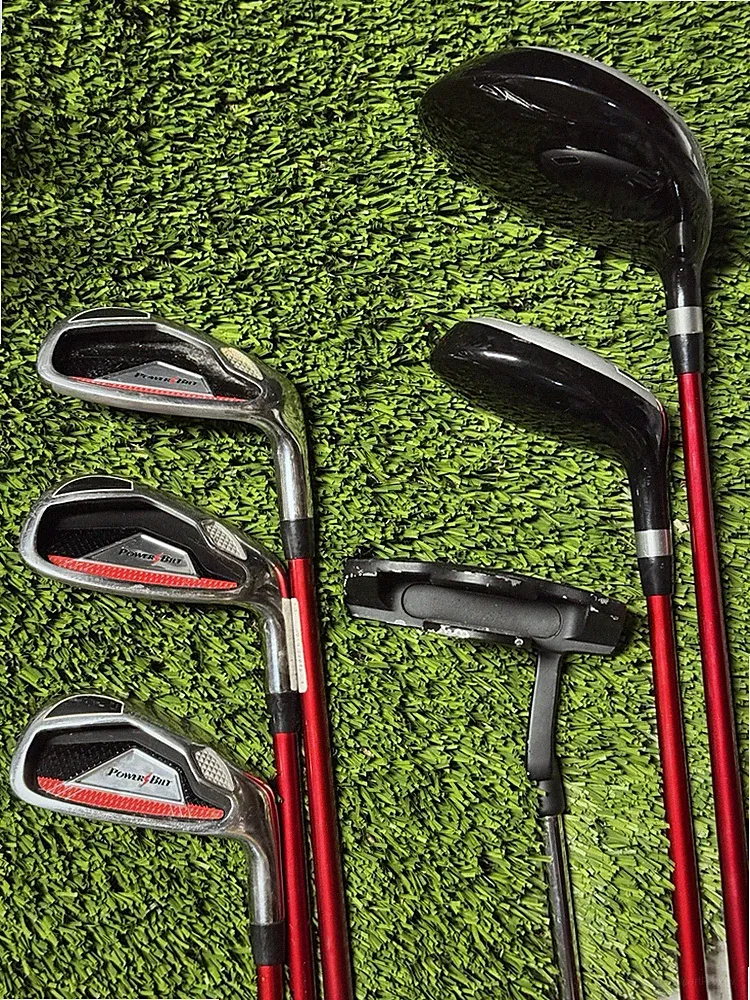 Power Bilt Junior 6 Pc Golf Clubs Kids Set & Bag Right Handed 58-62” Ages 11-14