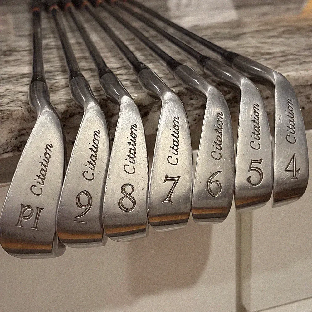 PowerBilt Citation Golf Iron Set 4-PW 7pc Steel Shaft RH Vintage Golf Power Bilt