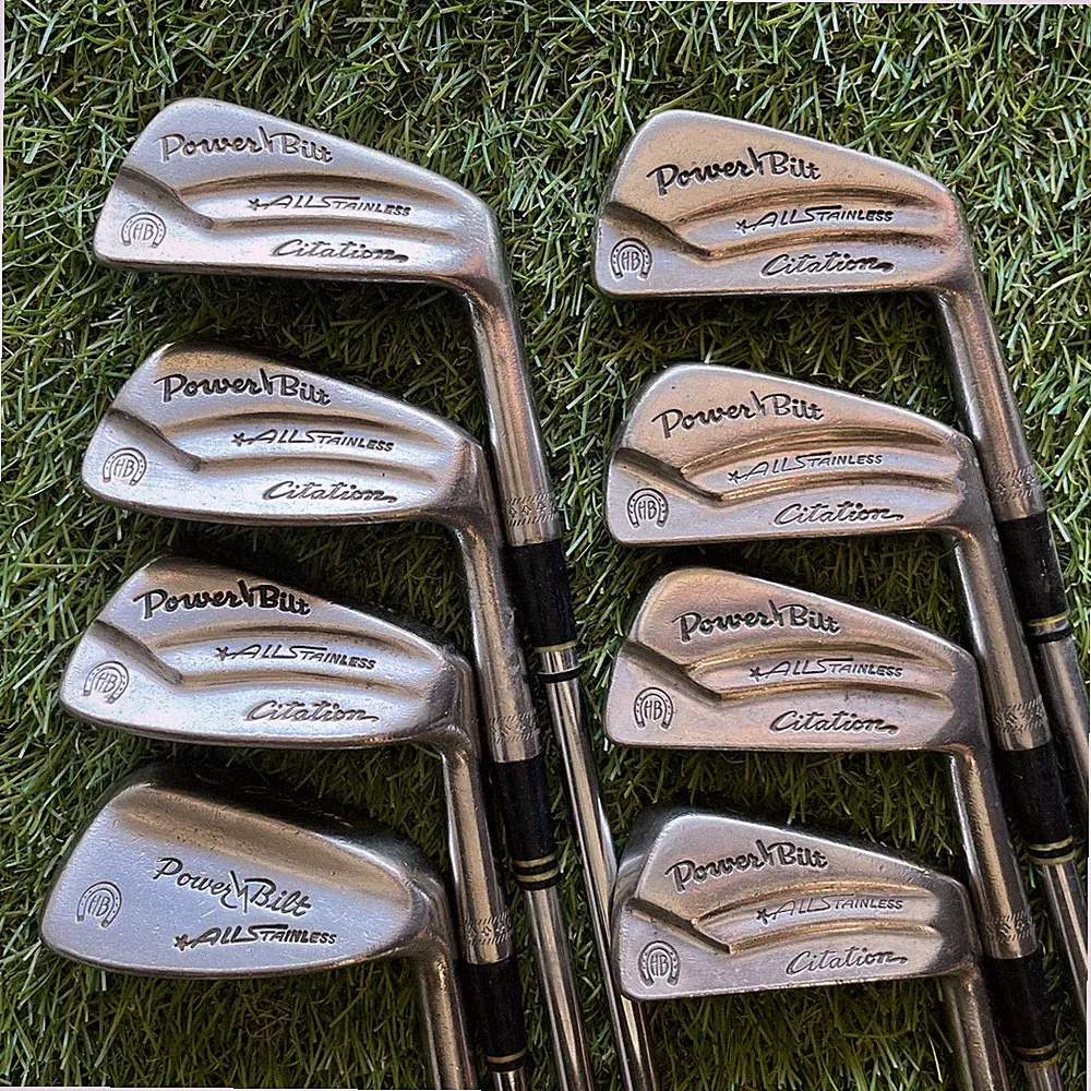PowerBilt Citation HB All Stainless Iron Set 3-Pw Steel Stiff Flex Vintage Blade