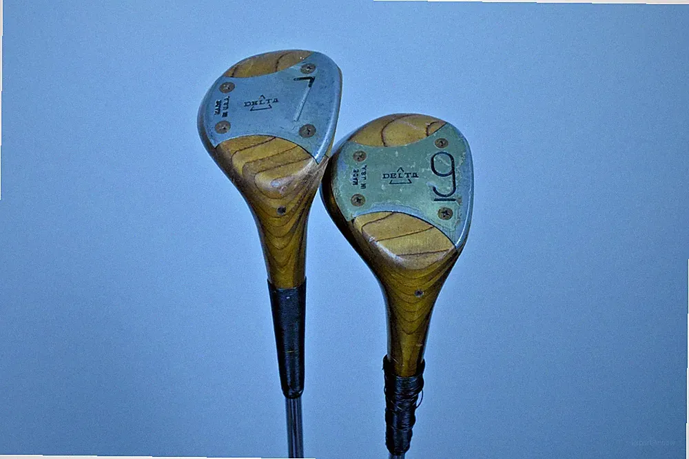 PowerBilt Delta 7 and 9 Wood 'PRO ONLY' True Temper Steel Vintage Wood Set