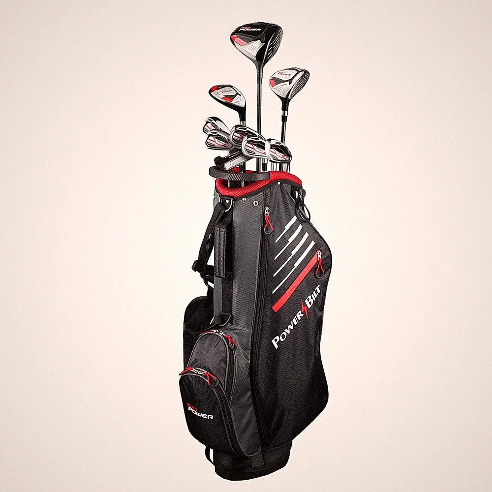 PowerBilt Golf Men's Pro Power Graphite Shaft Set - #1W,3W,#5H, 6-PW, Putter/Bag